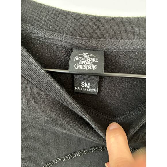 Disney The Nightmare Before Christmas Women's Black Beaded Jack Sweatshirt - Picture 4 of 8